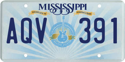MS license plate AQV391