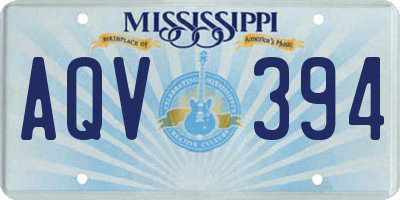 MS license plate AQV394