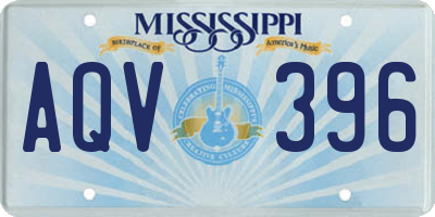 MS license plate AQV396
