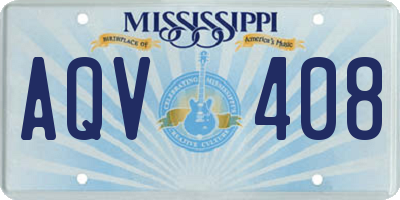 MS license plate AQV408