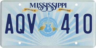 MS license plate AQV410