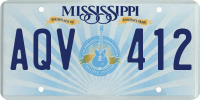 MS license plate AQV412