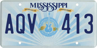 MS license plate AQV413