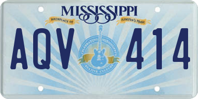 MS license plate AQV414