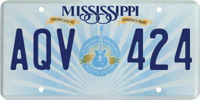 MS license plate AQV424