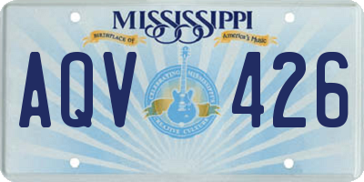 MS license plate AQV426
