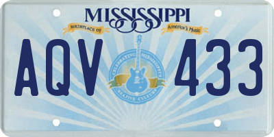 MS license plate AQV433