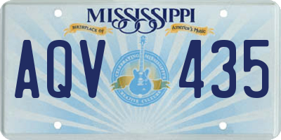 MS license plate AQV435