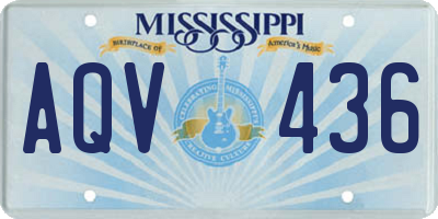 MS license plate AQV436