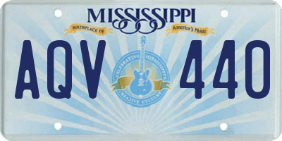 MS license plate AQV440