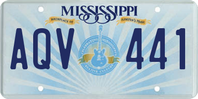 MS license plate AQV441