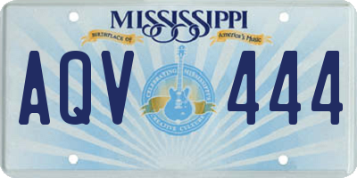 MS license plate AQV444