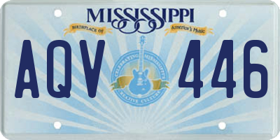 MS license plate AQV446
