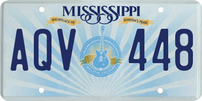MS license plate AQV448