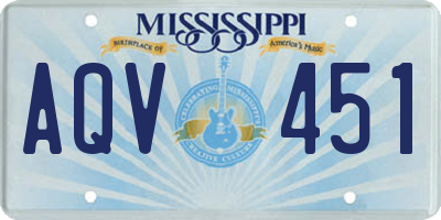 MS license plate AQV451