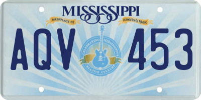 MS license plate AQV453