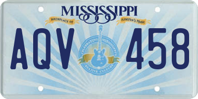 MS license plate AQV458