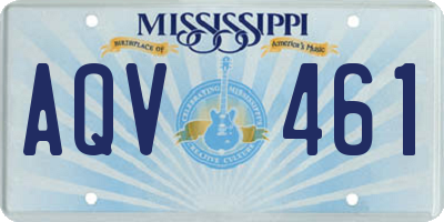 MS license plate AQV461