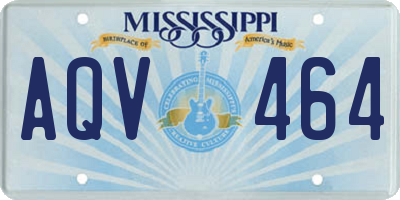 MS license plate AQV464