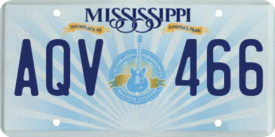 MS license plate AQV466