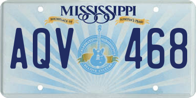 MS license plate AQV468