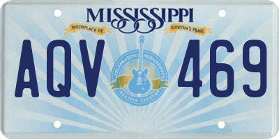 MS license plate AQV469