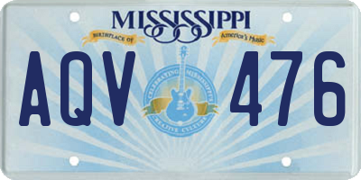 MS license plate AQV476