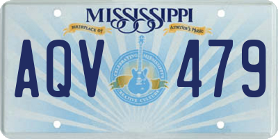 MS license plate AQV479