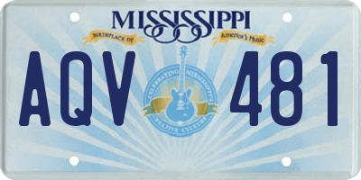 MS license plate AQV481
