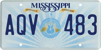 MS license plate AQV483