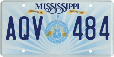 MS license plate AQV484