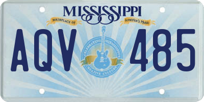 MS license plate AQV485