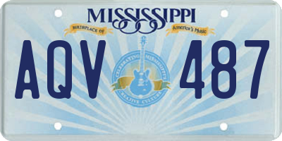 MS license plate AQV487