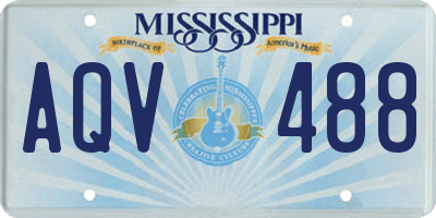 MS license plate AQV488