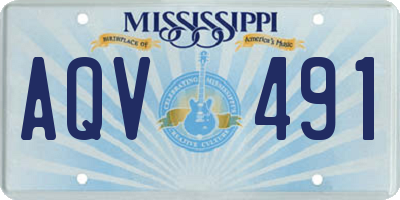 MS license plate AQV491