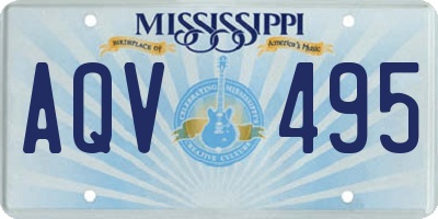 MS license plate AQV495
