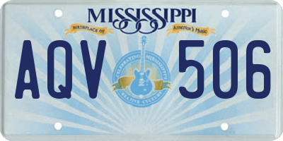 MS license plate AQV506