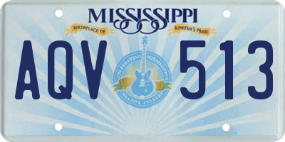 MS license plate AQV513