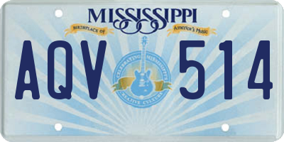 MS license plate AQV514