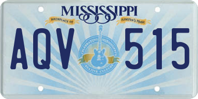 MS license plate AQV515