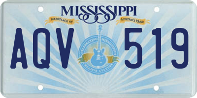 MS license plate AQV519