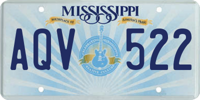 MS license plate AQV522