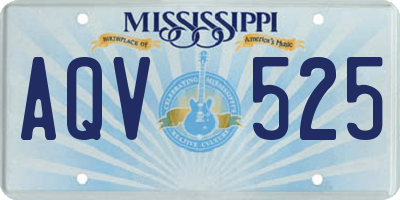 MS license plate AQV525