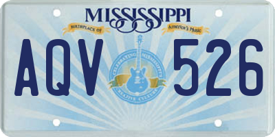 MS license plate AQV526