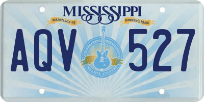 MS license plate AQV527