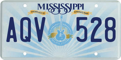 MS license plate AQV528