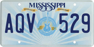 MS license plate AQV529