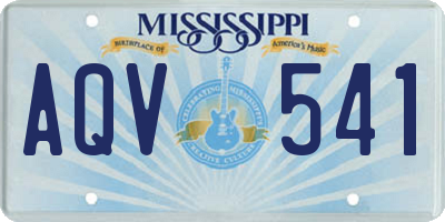 MS license plate AQV541