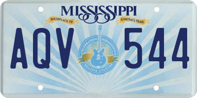 MS license plate AQV544