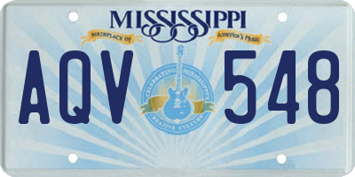 MS license plate AQV548